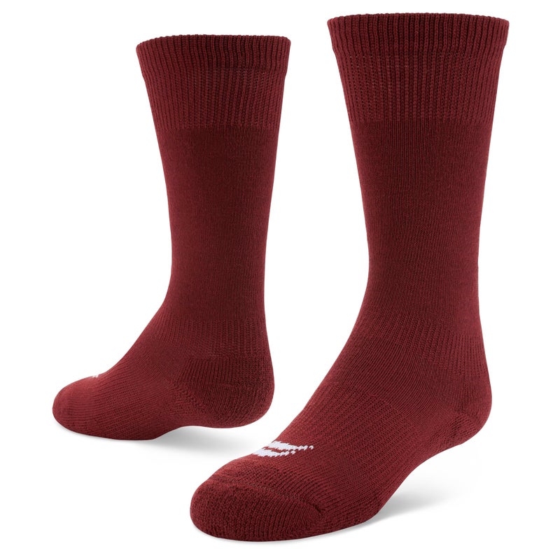 Sof Sole Baseball/Softball Over-the-Calf Team Athletic Performance Socks (2 Pair), X-Small, Maroon - Image 1